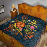 Vanuatu Polynesian Premium Quilt - Legend of Vanuatu (Blue) - Polynesian Pride