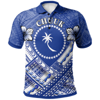 Chuuk Polynesian Polo Shirt Truk Flag Camisole Hibiscus Style Unisex Reggae - Polynesian Pride