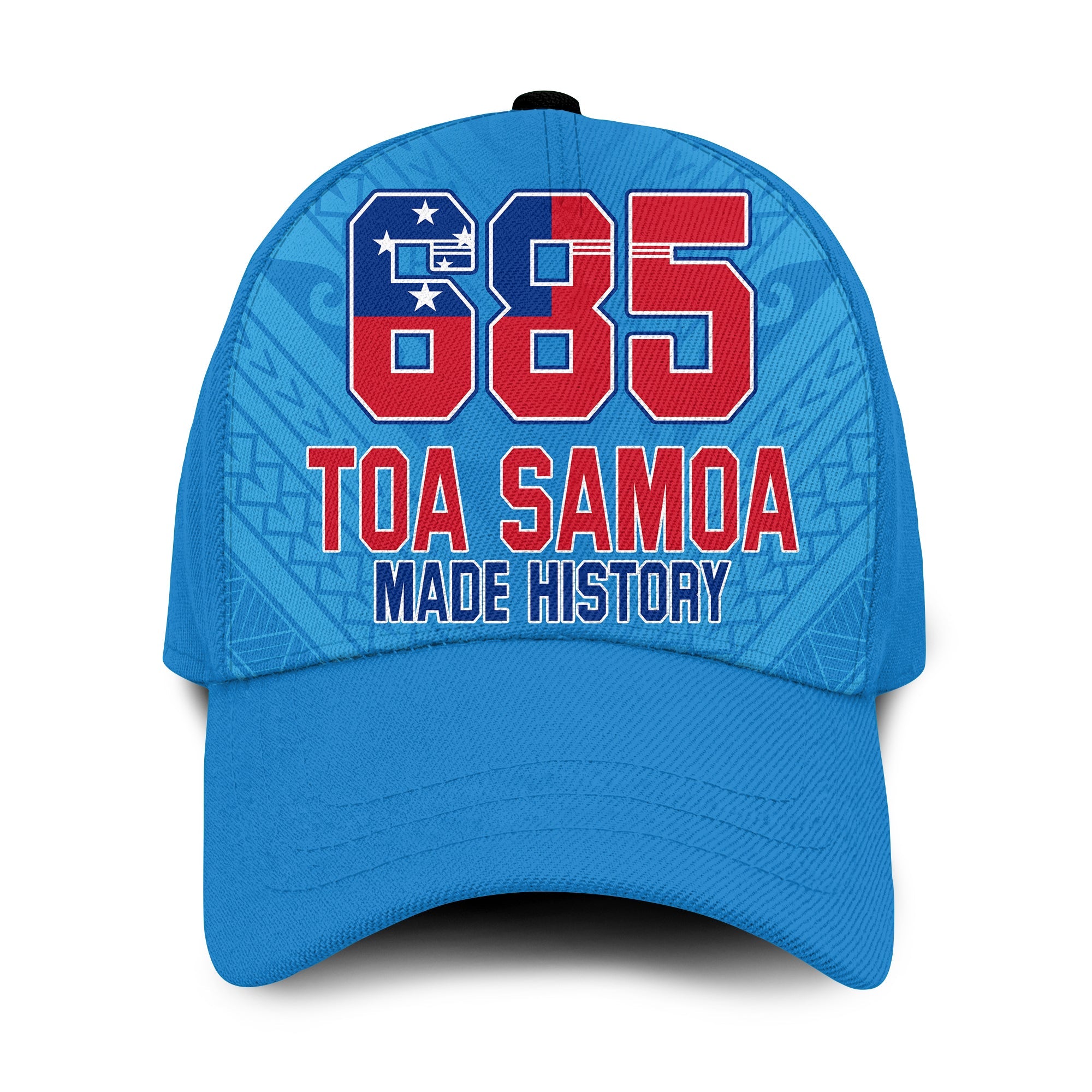 Toa Samoa Rugby Classic Cap Proud 685 Made History Blue Ver.02 LT13 Classic Cap Universal Fit Blue - Polynesian Pride