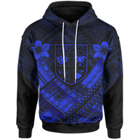 Fiji Polynesian Custom Hoodie Fiji Blue Seal Camisole Hibiscus Style Unisex Blue - Polynesian Pride