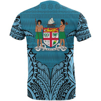Fijian T Shirt Fijian Flag Polynesian Tattoo Tapa Style - Polynesian Pride