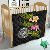 American Samoa Polynesian Quilt - Plumeria Tribal - Polynesian Pride