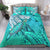 Hawaiian Islands Bedding Set Turtle Mix Hawaii Polynesian LT13 3 Pieces Bedding Set Turquoise - Polynesian Pride