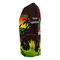 Fiji Islands T Shirt Fiji Islands Coat of Arms Sunset Reggae A0 - Polynesian Pride