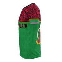 Vanuatu All Over T Shirt Vanuatuan Coat of Arms Melanesian Style - Polynesian Pride