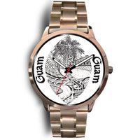 Guam Watch - Guam Polynesian 2 Rose Gold Metal Link - Polynesian Pride