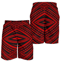 Polynesian Tatau Red Men's Short Men's Shorts Red - Polynesian Pride