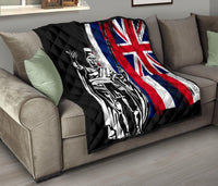 Polynesian Pride Quilt - Hawaii King Flag Premium Quilt - Polynesian Pride