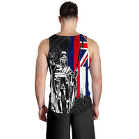 Polynesian Pride Clothing - Hawaii King Flag Polynesian Men's Tank Top - White - Polynesian Pride