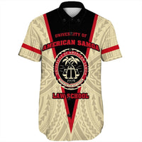 Samoan Short Sleeve Shirt - American Samoa Law School Short Sleeve Shirt Unisex Beige - Polynesian Pride