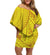Polynesian Pride Dress - Polynesian Yellow Circle Off Shoulder Short Dress Women Yellow - Polynesian Pride