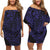 Polynesian Pride Dress - Turtle Kakau Polynesia Purple Off Shoulder Short Dress Women Purple - Polynesian Pride