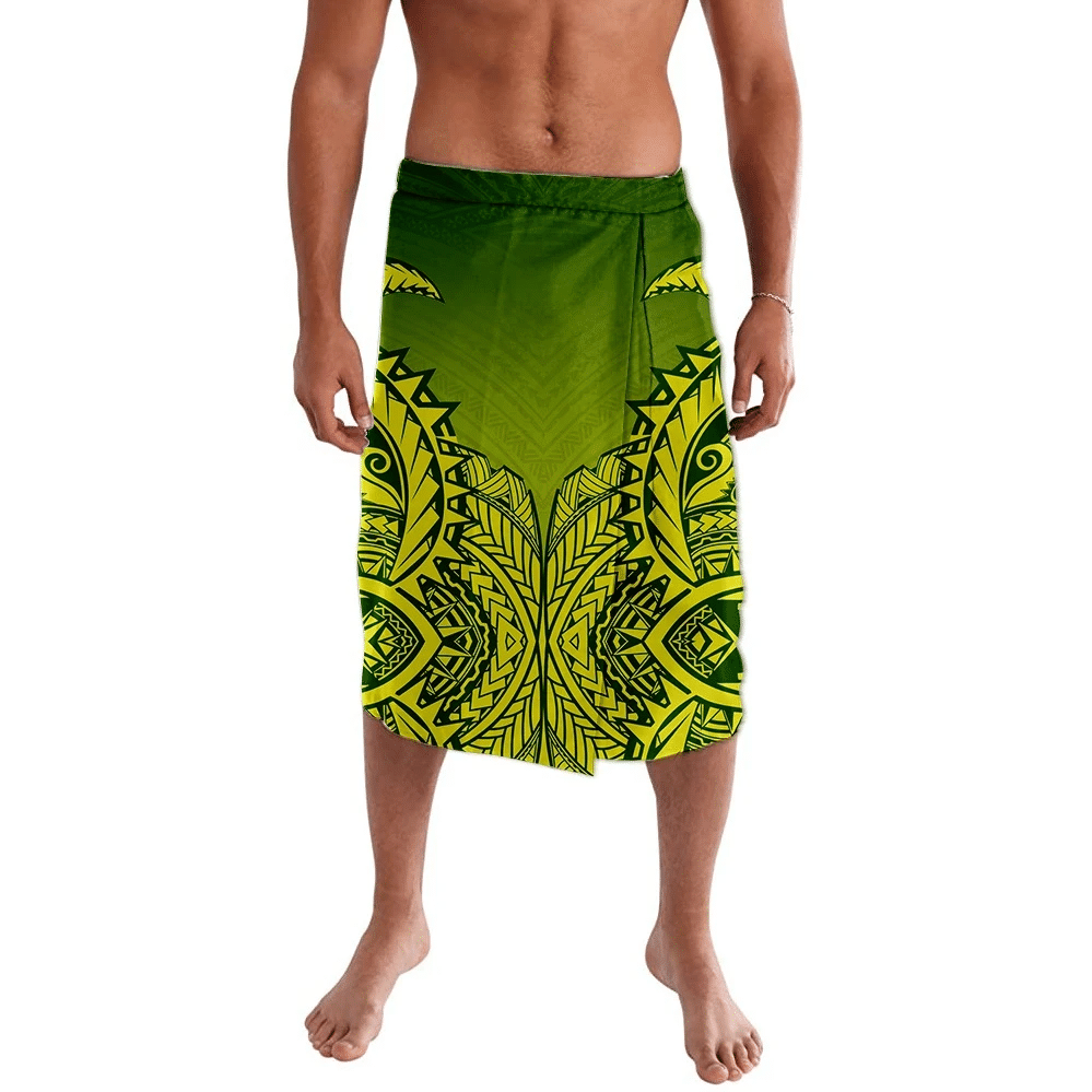 Polynesian Pride Clothing Special Polynesian Ver Green Yellow Lavalava Lavalava S/M Black - Polynesian Pride