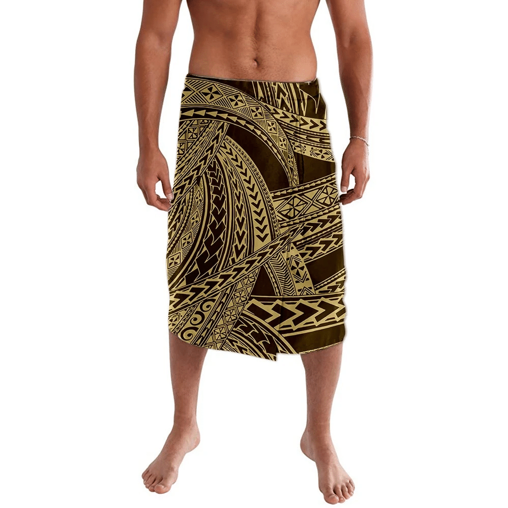 Polynesian Pride Clothing Special Symbol Polynesian Golden Lavalava Lavalava S/M Black - Polynesian Pride