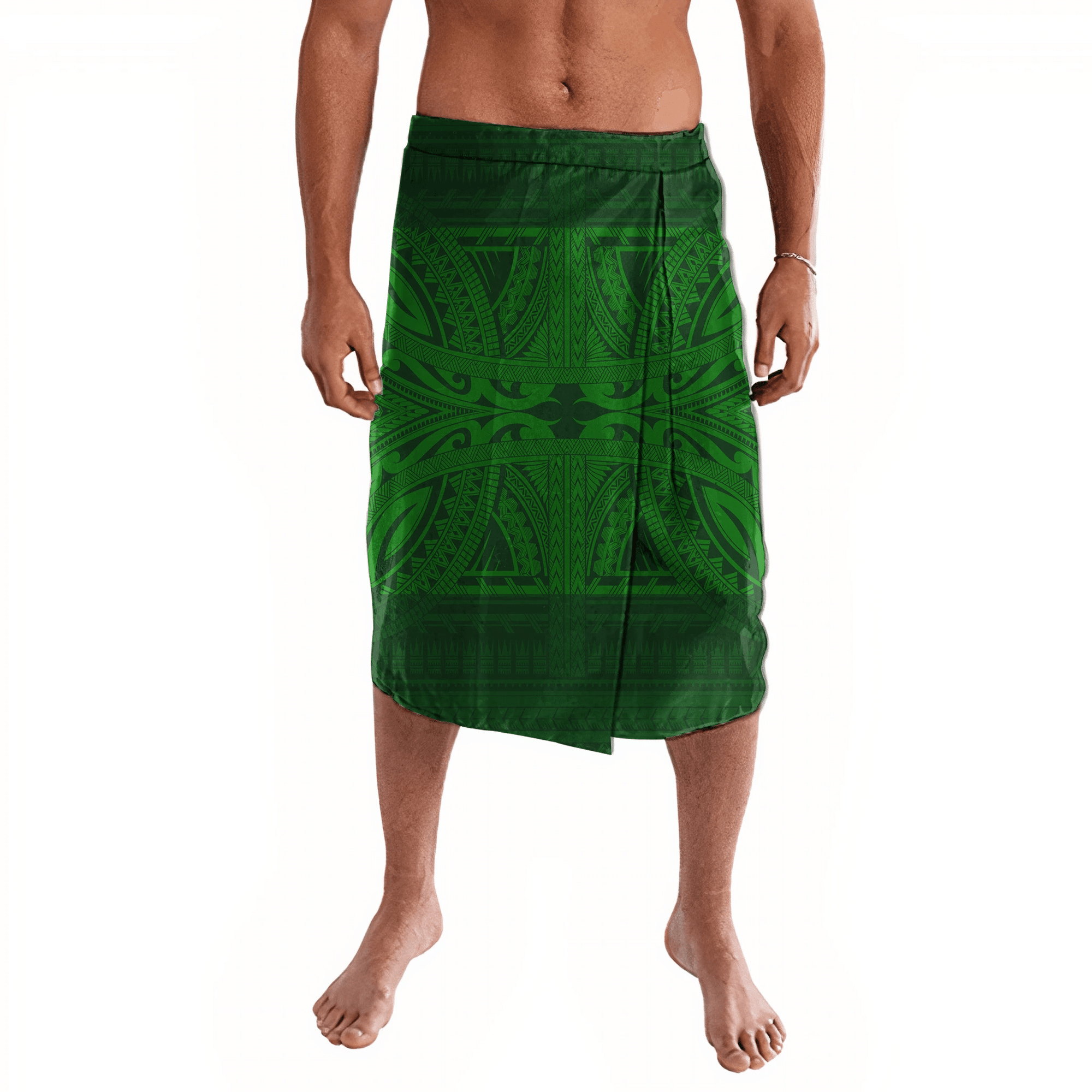 Polynesian Pride Clothing Tribal Mix Polynesian Culture Green Lavalava Lavalava S/M Black - Polynesian Pride
