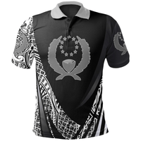 Polynesian Pride Apparel Pohnpei State Polo Shirt Polynesian Patterns Sport Style Unisex Black - Polynesian Pride
