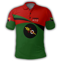 Polynesian Pride Apparel Chimbu Polo Shirt PNG Flag Style Unisex Green - Polynesian Pride