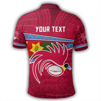 Polynesian Pride Apparel Polo Shirt Goroka Lahanis Polo Shirt Flag Tapa Pattern Stronic Style - Polynesian Pride