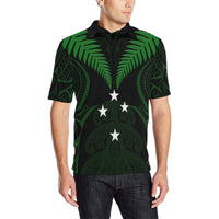 Polynesian Pride Apparel Silver Fern Polo Shirt Lost In Forest Green - Polynesian Pride