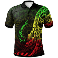 Polynesian Pride Apparel Chuuk Polo Shirt Polynesian Pattern Style Reggae Color Unisex Reggae - Polynesian Pride