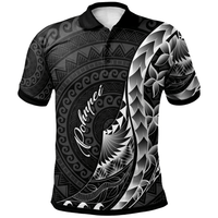 Polynesian Pride Apparel Pohnpei Polo Shirt Polynesian Pattern Style Unisex Black - Polynesian Pride