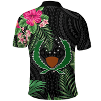 Polynesian Pride Apparel Pohnpei Micronesia Polo Shirt Tropical Flowers - Polynesian Pride