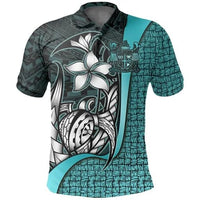 Polynesian Pride Apparel Fiji Polo Shirt Turquoise Coat of Arm Turtle With Hook Unisex Black - Polynesian Pride
