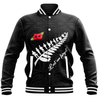 Polynesian Pride Clothing - Anzac Fern Lest We Forget Baseball Jacket - Polynesian Pride