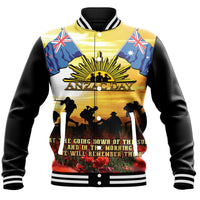 Polynesian Pride Clothing - Anzac Day Soldier Going Down of The Sun Baseball Jacket - Polynesian Pride