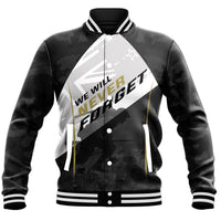 Polynesian Pride Clothing - Anzac Day We Will Never Forget Baseball Jacket - Polynesian Pride