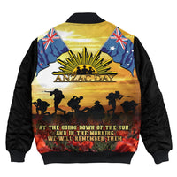 Polynesian Pride Clothing - Anzac Day Soldier Going Down of The Sun Bomber Jacket - Polynesian Pride