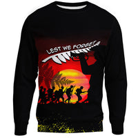 Polynesian Pride Clothing - Anzac Lest We Forget Sun.Sweatshirt - Polynesian Pride