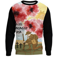 Polynesian Pride Clothing - Anzac We Will Remember Them.Sweatshirt - Polynesian Pride