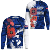 Polynesian Pride Clothing - Anzac Day Silhouette Soldier.Sweatshirt Unisex Black - Polynesian Pride