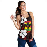 Wonder Print Shop Clothing - Hawaii Kanaka Hibiscus Style Racerback Tank LT10 - Polynesian Pride