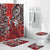 Polynesian Home Set - Red Tribal Print Bathroom Set LT10 Red - Polynesian Pride