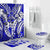 Polynesian Home Set - Hibiscus Midnight Blue Tribal Print Bathroom Set LT10 Blue - Polynesian Pride