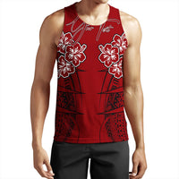 Polynesian Pride Clothing - Personalized Hawaii Spearhead Hibiscus Polynesian Tank Top LT10 Red - Polynesian Pride