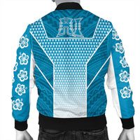 Polynesian Pride Jacket - Personalized Kakau Hawaii Polynesian Blue Gradient Bomber Jacket LT10 - Polynesian Pride