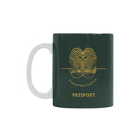 Papua New Guinea Passport White Mug One Style One Size Green - Polynesian Pride