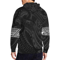 Aotearoa Maori Tattoo All Over Zip Hoodie White - Polynesian Pride