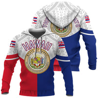 Hawaii Polynesian Hoodie Semicircle Style Unisex White - Polynesian Pride