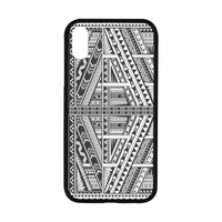 Polynesian 18 Rubber Phone Case One Size iPhone XR (6.1") Black - White - Polynesian Pride