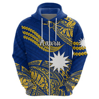 Custom Nauru Polynesian Hoodie Hibiscus Naoero Flag Color LT14 - Polynesian Pride