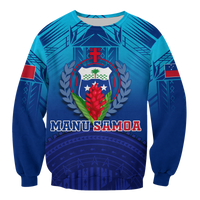 Manu Samoa Legend Sweatshirt - LT12 Unisex Blue - Polynesian Pride