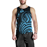 Kanaka Maoli Map Polynesian Tank Top Blue And White - Polynesian Pride