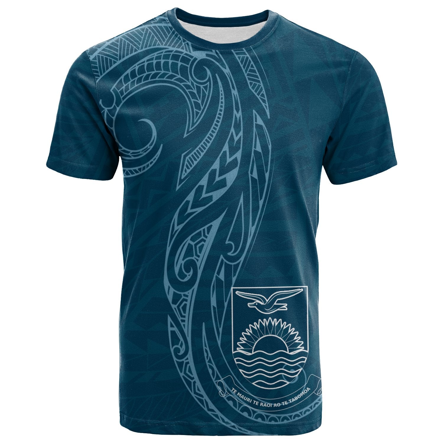 Kiribati T Shirt Polynesian Style Unisex Blue - Polynesian Pride