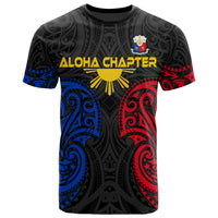 The Philippines Custom ALOHA CHAPTER T Shirt Filipino Spirit Unisex Black - Polynesian Pride