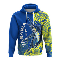 Custom Yasawa Rugby Union Fiji Hoodie Tapa Pattern LT12 - Polynesian Pride