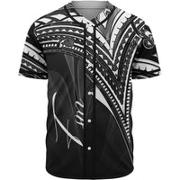Federated States of Micronesia Baseball Shirt - White Color Cross Style Unisex Black - Polynesian Pride